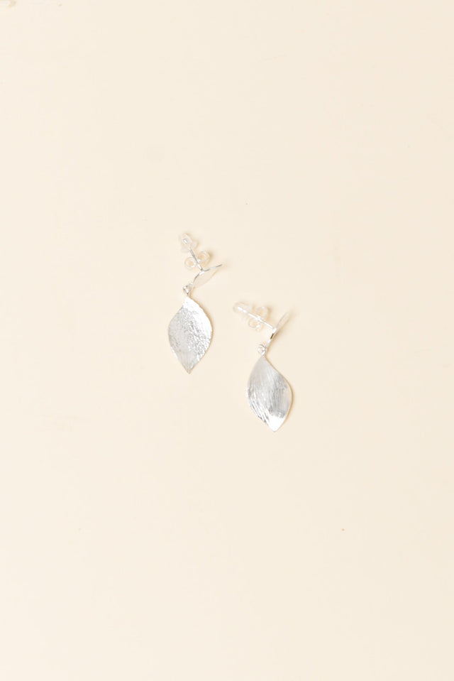 Lyndall Silver Leaf Drop Earrings image 1