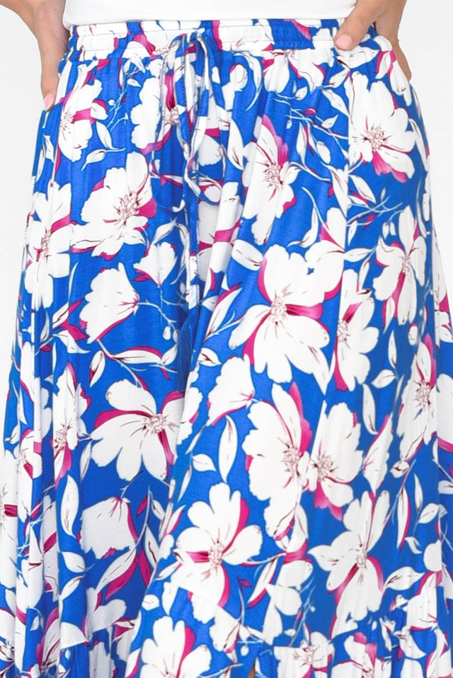 Lysandra Blue Flower Maxi Skirt image 3