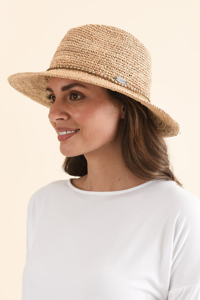Magdalena Natural Raffia Safari Hat image 1