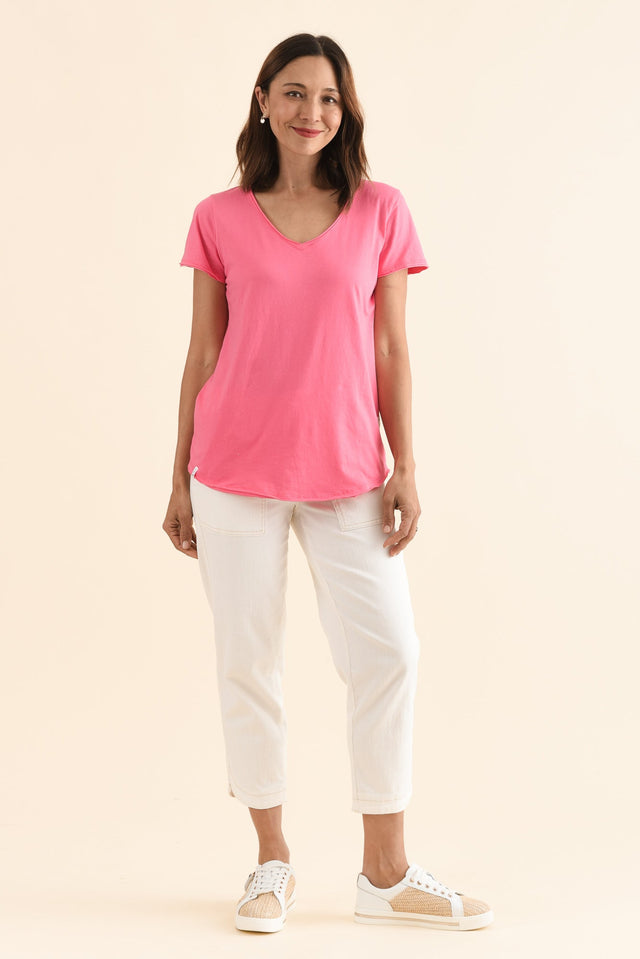 Maggie Melon Cotton Vee Tee image 6
