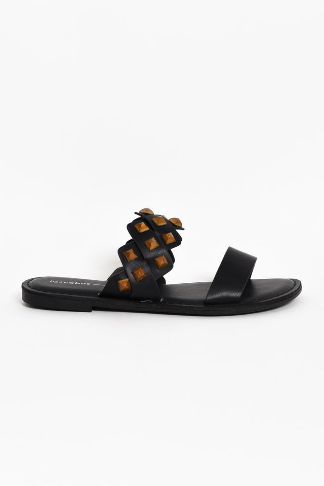 Maila Black Stud Slide