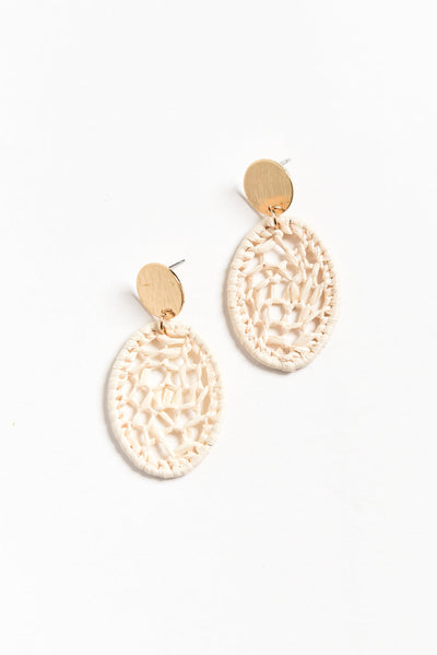 Maja Cream Web Earrings