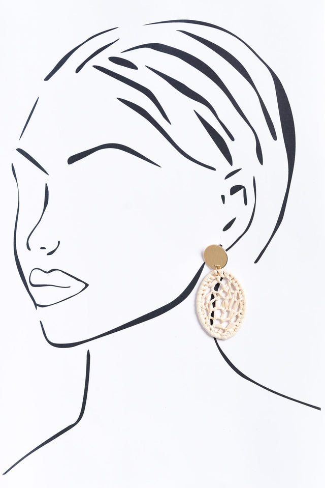 Maja Cream Web Earrings