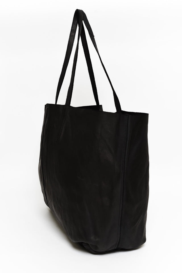 Makalu Black Large Leather Tote Bag