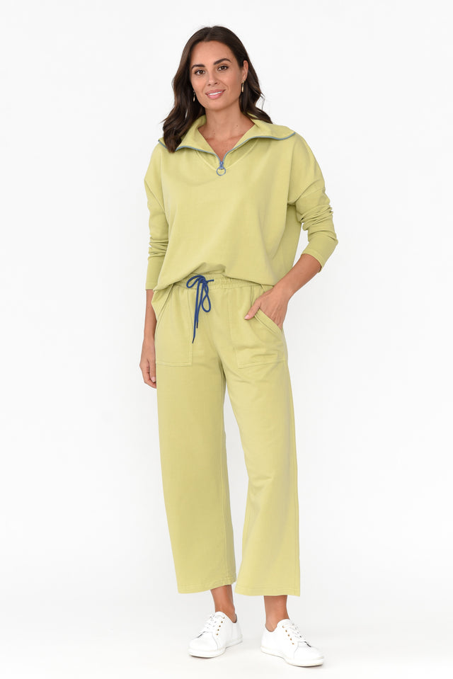 Mariam Green Relaxed Track Pants banner image