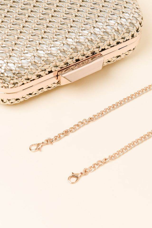 Mali Gold Woven Clutch image 4