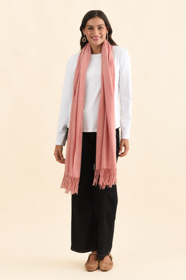 Malone Berry Wool Blend Scarf image 3