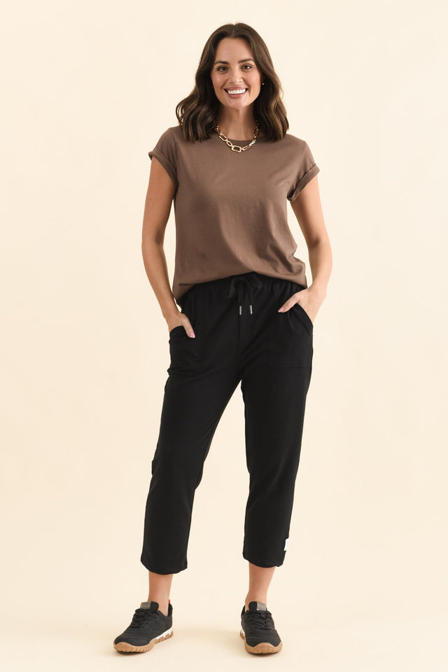 Manly Chocolate Cotton Tee,Full Body,Brunette model,alt text|model:MJ image 6