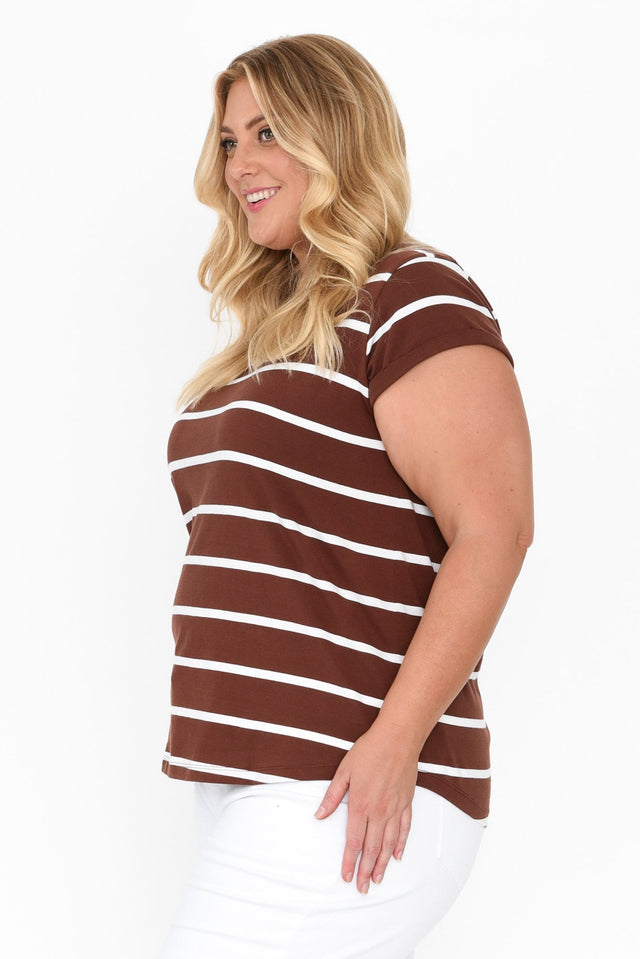 Manly Chocolate Stripe Cotton Tee image 10