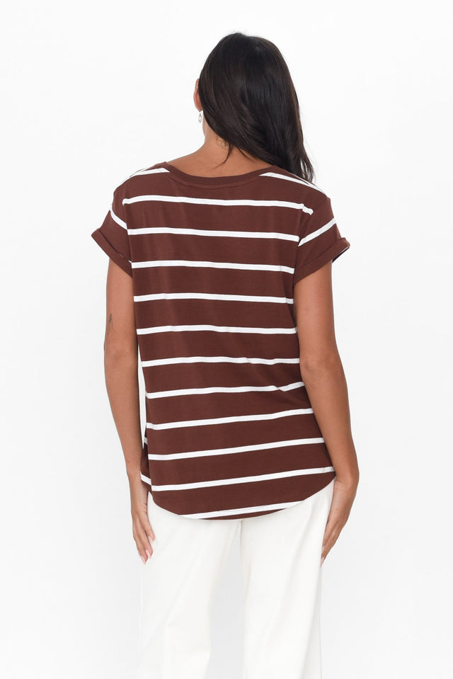 Manly Chocolate Stripe Cotton Tee