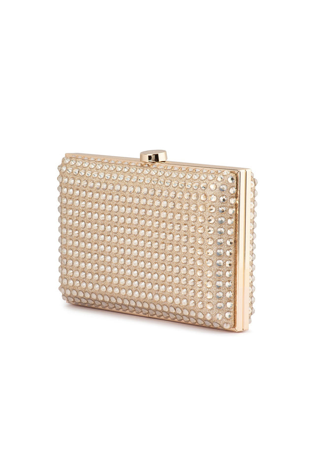 Manuela Gold Diamonte Clutch image 4