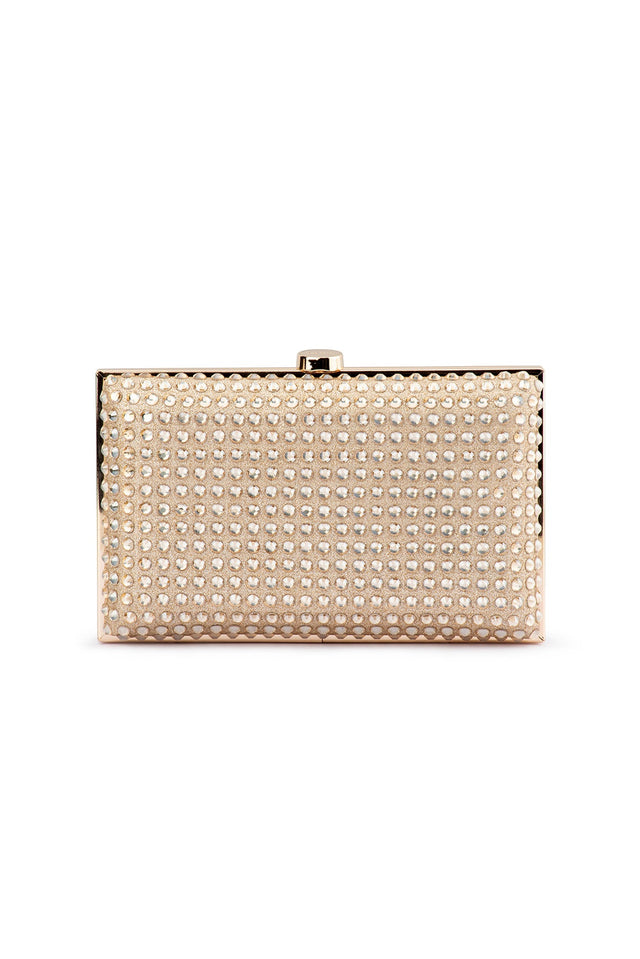 Manuela Gold Diamonte Clutch image 1