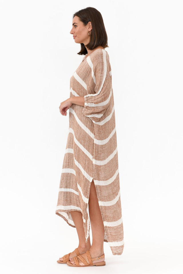 Marcel Rust Stripe Linen Dress image 3