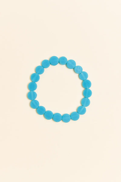 Mari Aqua Resin Beaded Bracelet