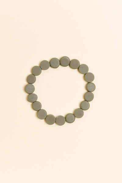 Mari Olive Resin Beaded Bracelet