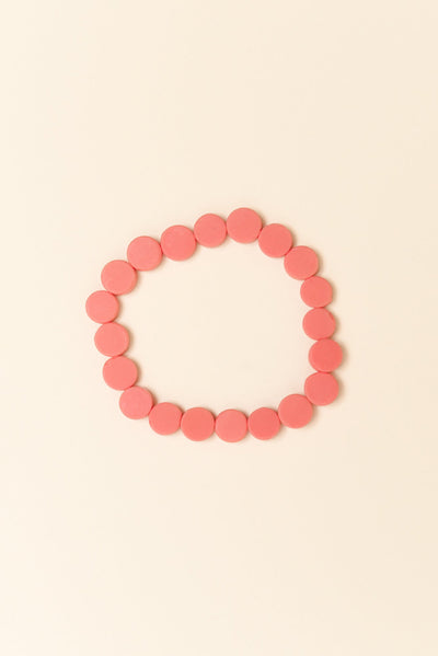 Mari Orange Resin Beaded Bracelet