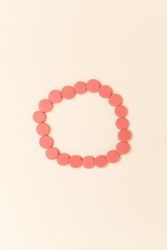 Mari Orange Resin Beaded Bracelet