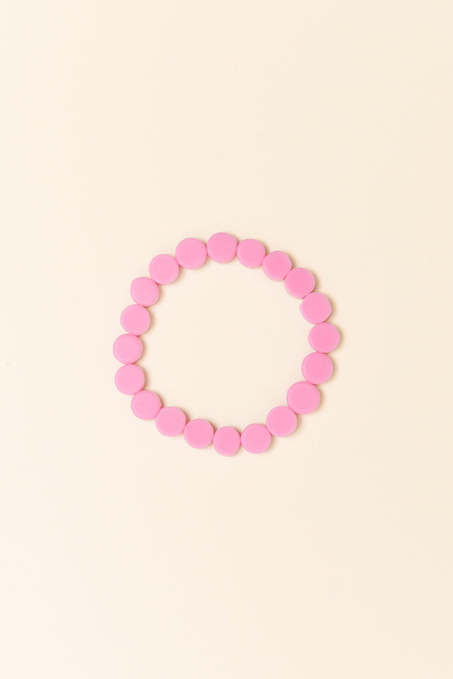 Mari Pink Resin Beaded Bracelet image 1