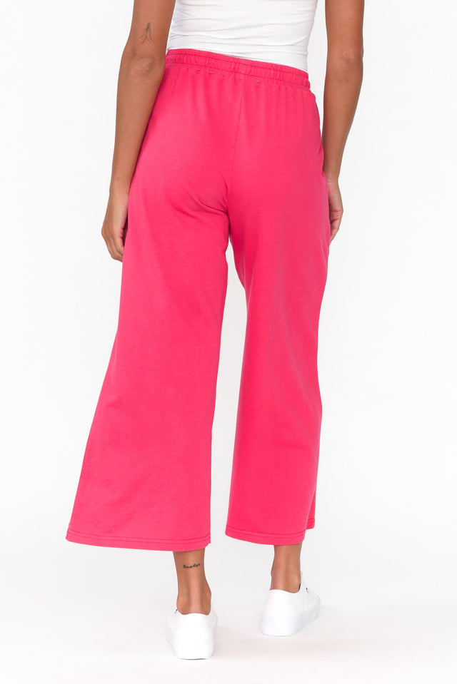 Mariam Hot Pink Relaxed Track Pants image 4