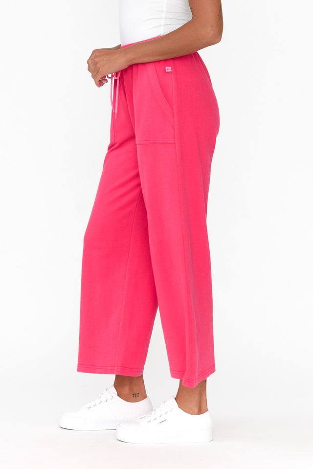 Mariam Hot Pink Relaxed Track Pants image 3
