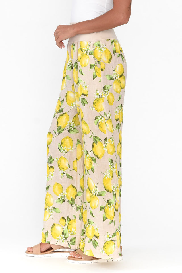 Mariko Citrus Blossom Linen Pants image 4