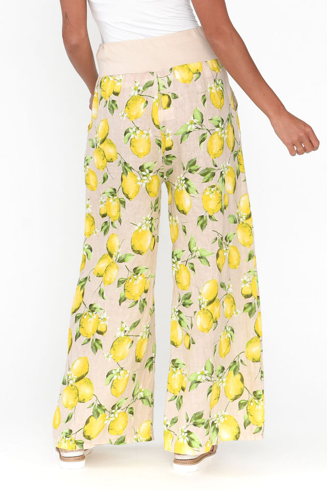 Mariko Citrus Blossom Linen Pants