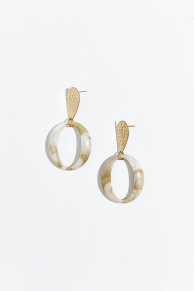 Marlow Natural Marble Drop Earrings