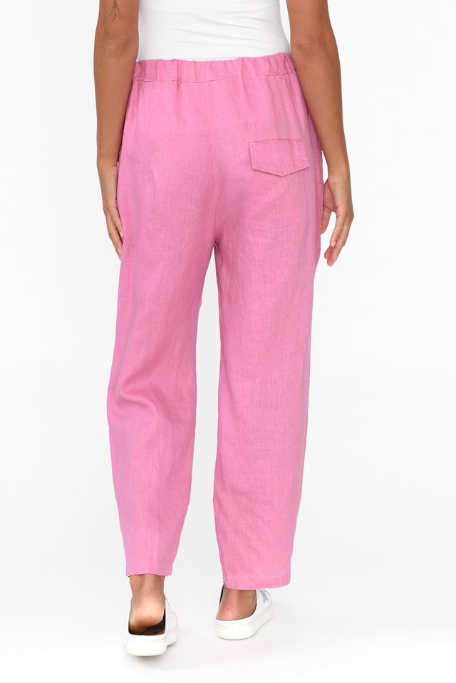 Marylou Pink Linen Pocket Pants image 5
