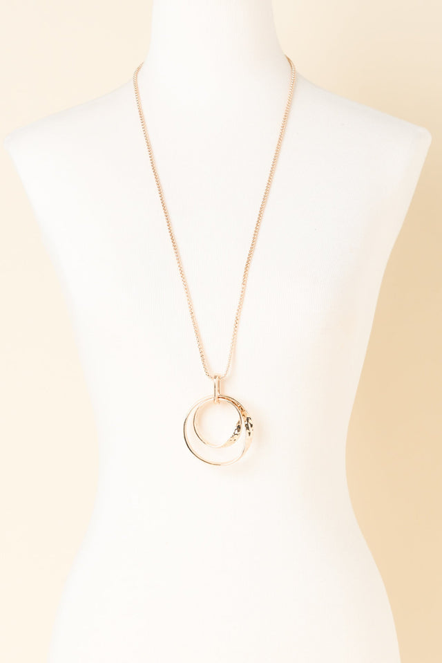 Max Gold Circle Pendant Necklace image 2