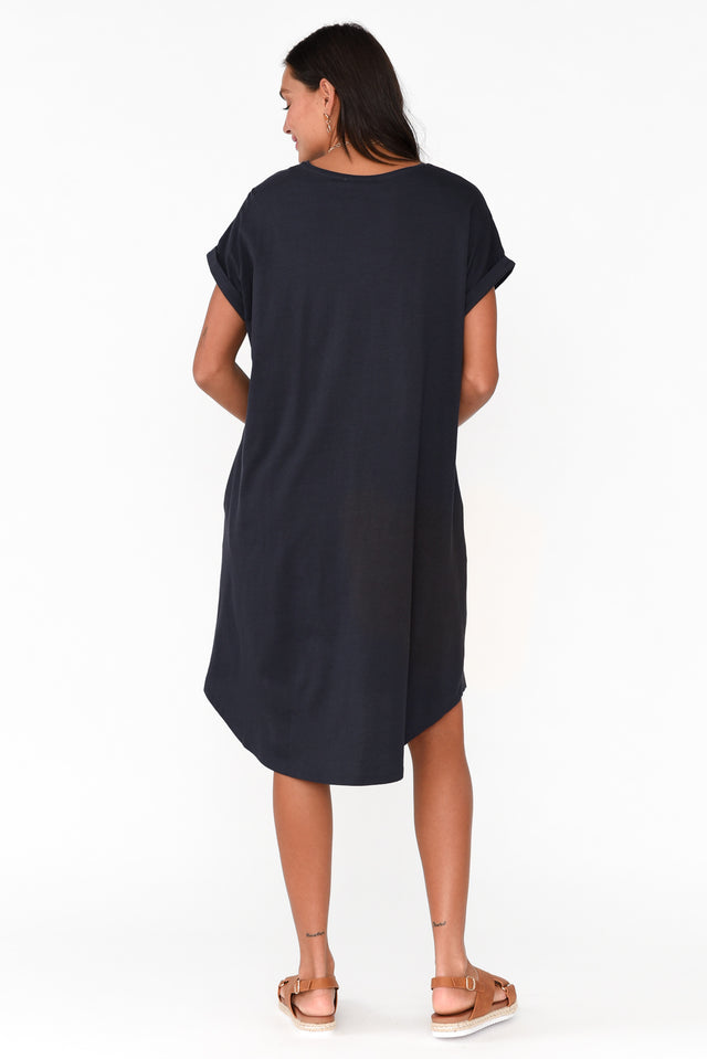 Maxine Charcoal Cotton T-Shirt Dress image 4