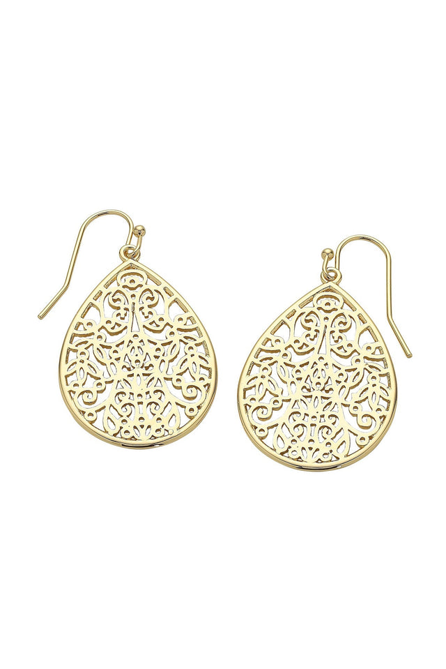 Meaghan Gold Drop Earrings image 1