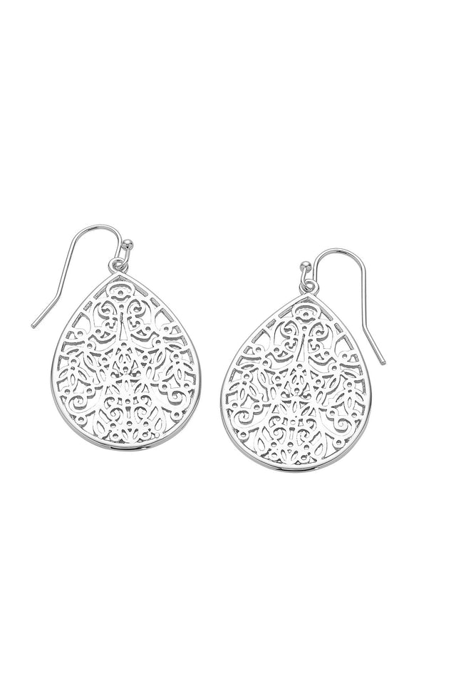 Meaghan Silver Drop Earrings image 1