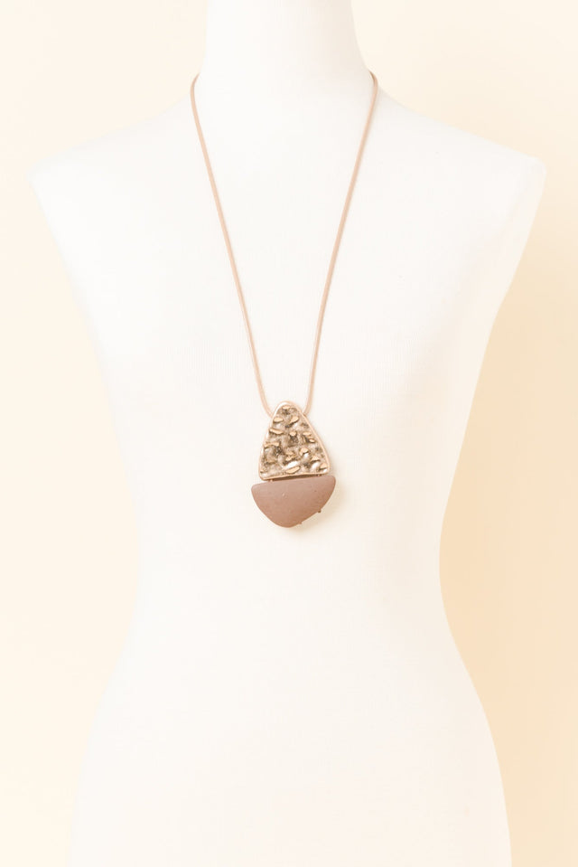 Melanie Taupe Pendant Necklace image 2
