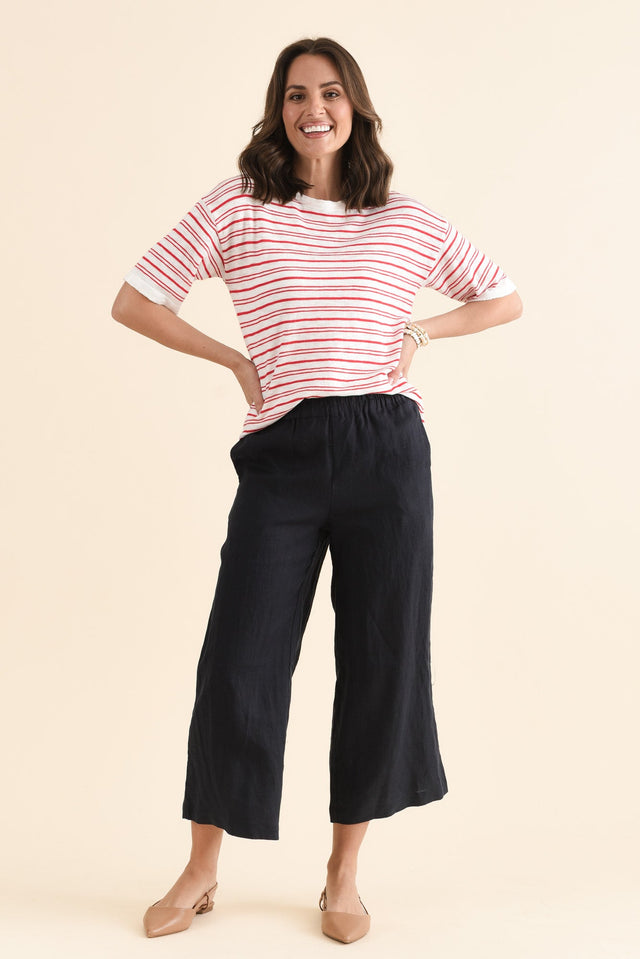 Mika Navy Linen Pocket Pants