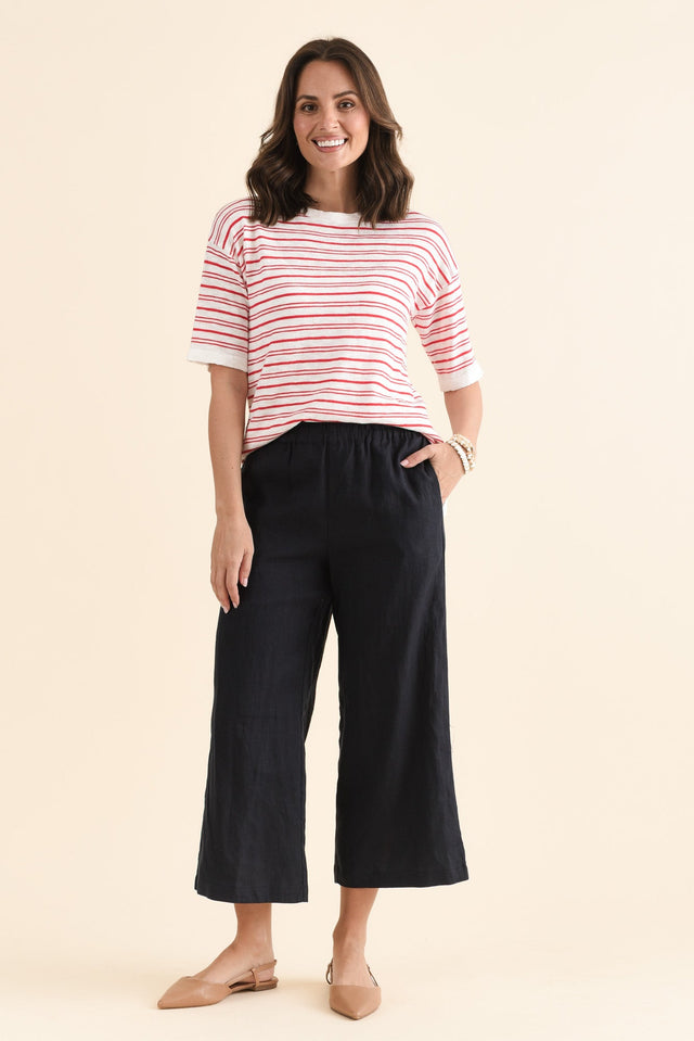 Mika Navy Linen Pocket Pants image 6