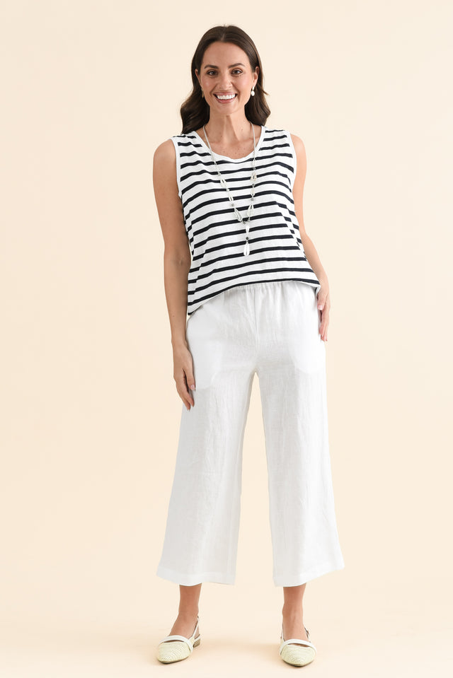 Mika White Linen Pocket Pants image 6