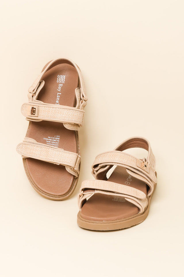 Milly Natural Raffia Leather Sandal