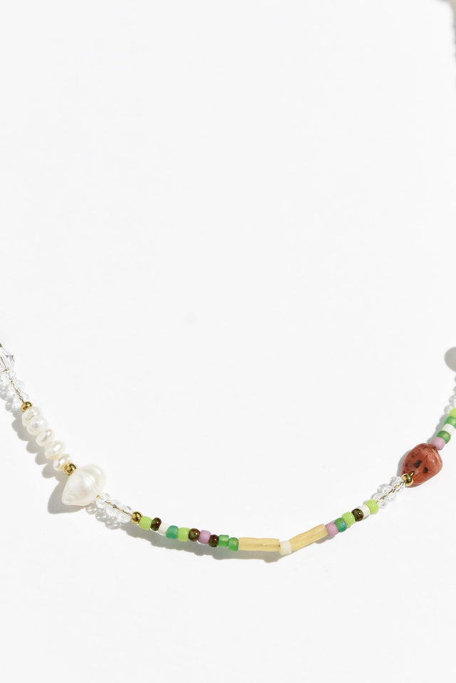 Misma White Multi Beaded Necklace