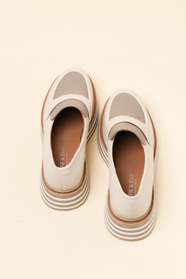 Moby Cream Leather Platform Loafer image 4