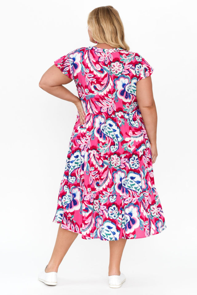 Monika Pink Garden Tier Dress