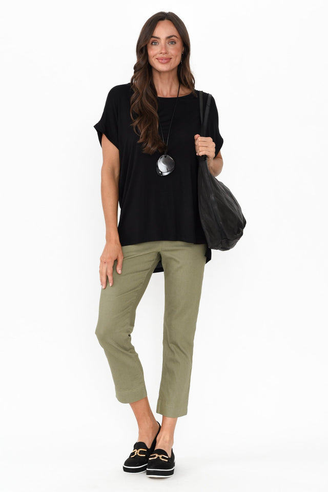 Monza Khaki Stretch 7/8 Pants