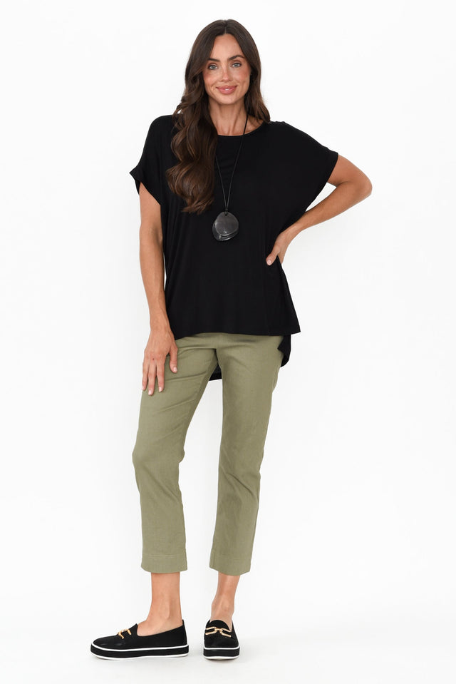 Monza Khaki Stretch 7/8 Pants