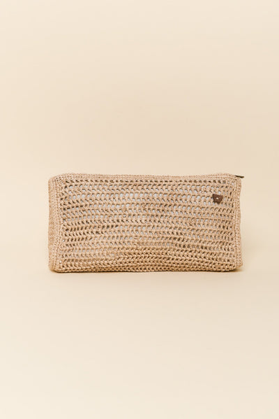 Mora Natural Raffia Clutch