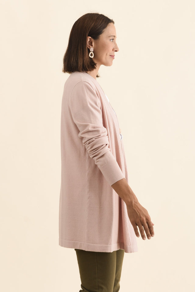 Morocco Blush Knit Cardigan,Brunette model,alt text|model:Cara image 5