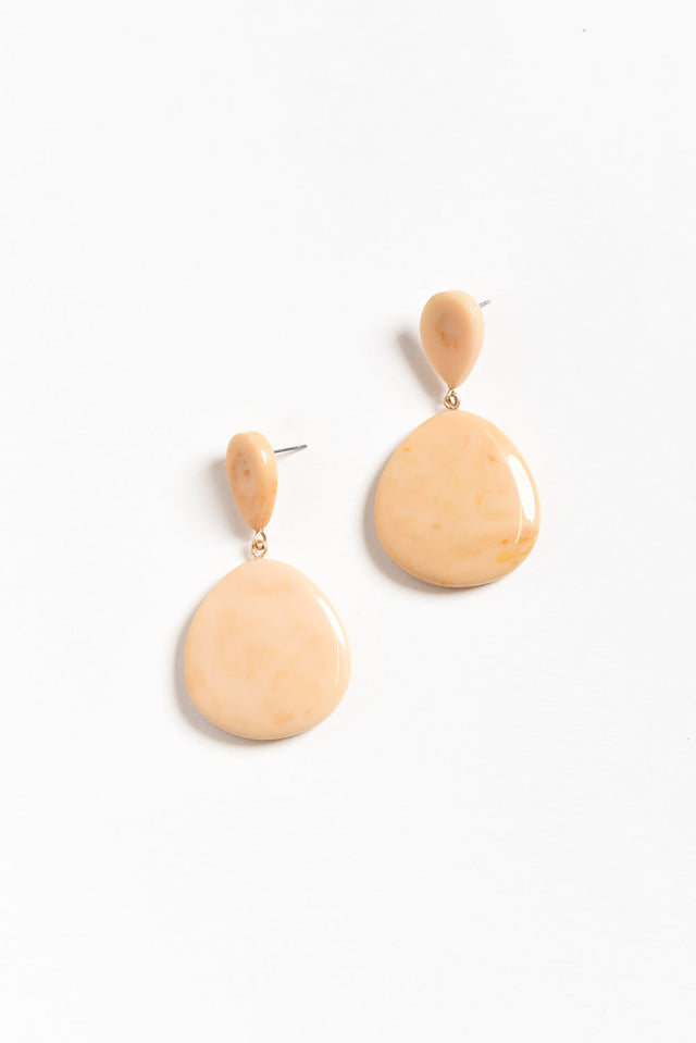 Morocco Natural Swirl Teardrop Earrings image 1