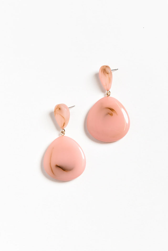 Morocco Pink Swirl Teardrop Earrings image 1