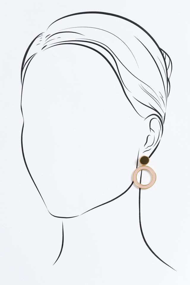 Mosley Blush Circle Drop Earrings image 2