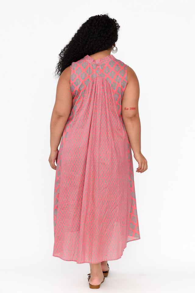 Mossman Pink Geo Cotton Dress image 8