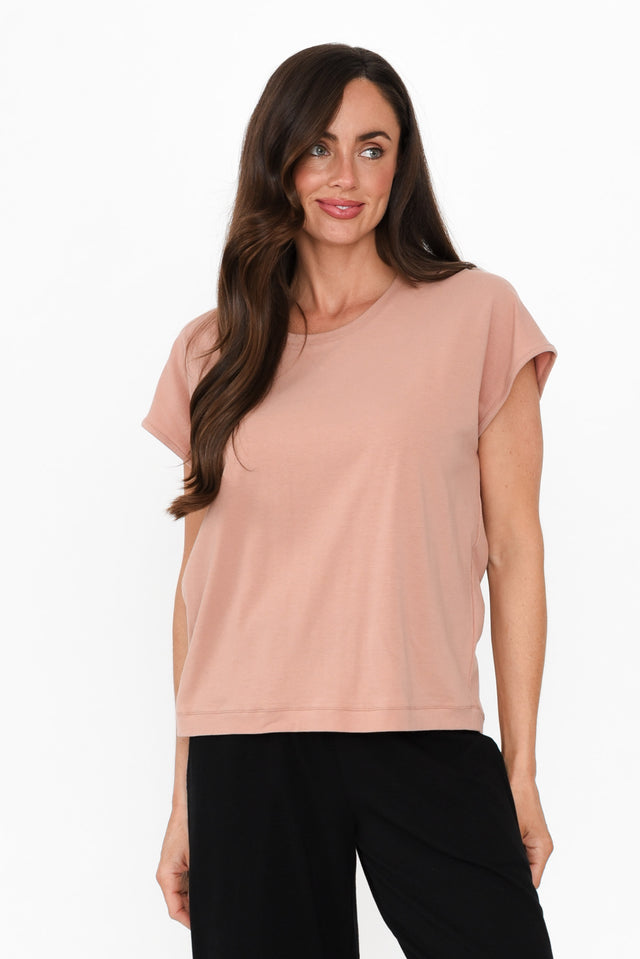 Mystie Beige Cotton Tee