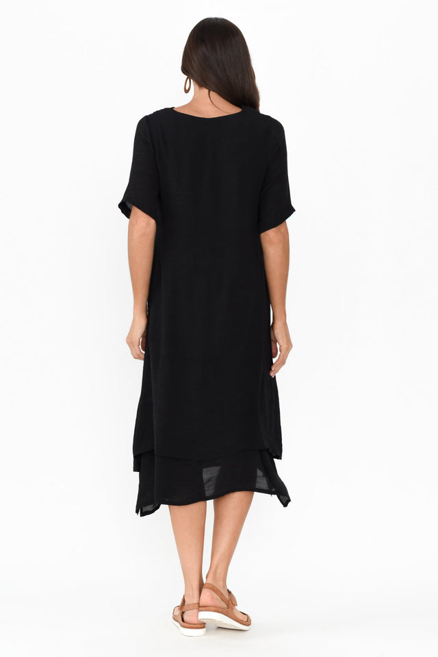 Nala Black Layers Dress,Brunette model,alt text|model:Elouise image 6